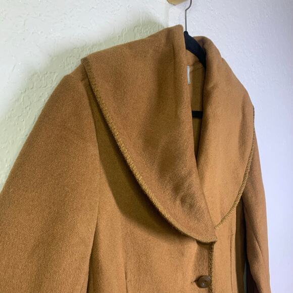 J. JILL Jacket Blazer M Asymmetrical 3 Button Wool Blend Oversized Collar Unline - Picture 8 of 14